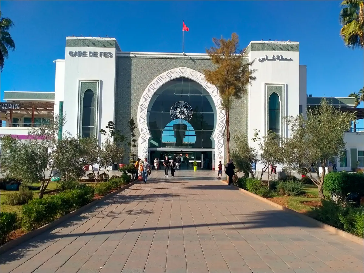 Exterior of Gare de Fès-Ville railway station in Fes