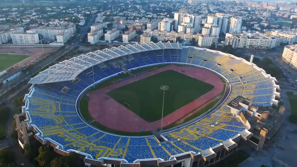 Aerial view of Stade Mohammed V in Casablanca